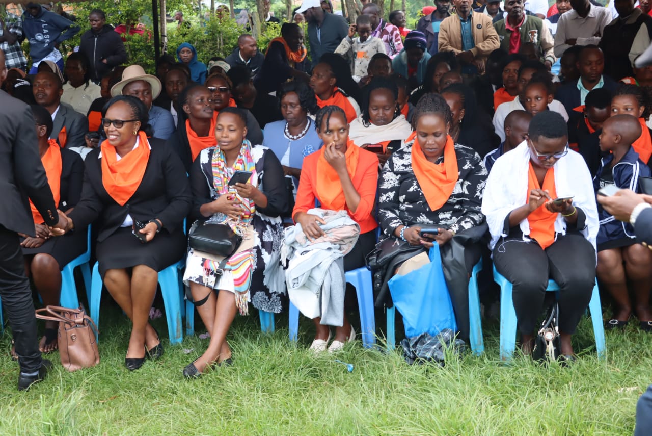 LADIES ON BLACK AND ORANGE